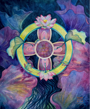 Load image into Gallery viewer, &quot;Circle of Life-Lotus &amp; Tree Frog&quot;
