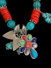 Load image into Gallery viewer, &quot;Turquoise &amp; Red Bracelet&quot; ~ SOLD
