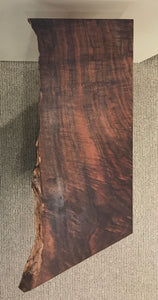"Live Edge, Walnut & Curly Maple Side Table"