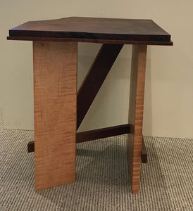 "Claro Walnut & Curly Maple Table" ~ SOLD