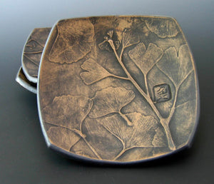 Ceramic Dish, Fern or Gingko