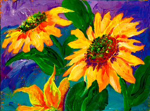 "Three Sunflowers"