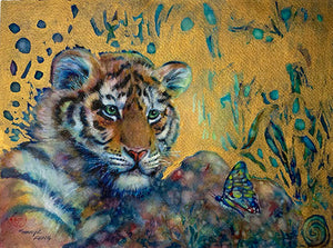 "The Cub & the Butterfly"-Sold